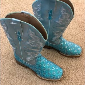 SOLD girls ROPER blue/green Sparkle cowboy boots